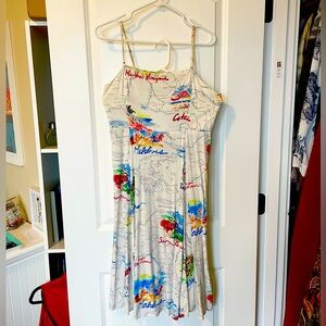 Whimsical White Colorful Gap Summer Dress